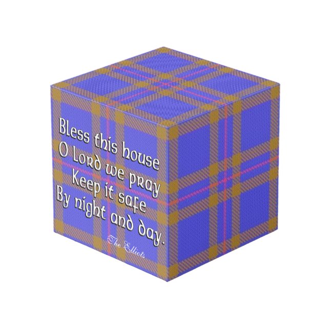Cube Photo Bénédiction de Chambre de tartan d'Elliot Elliott (Angle devant)