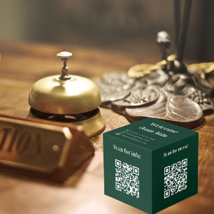 Cube Photo Bienvenue QR codes table restaurant de l'hôtel ver