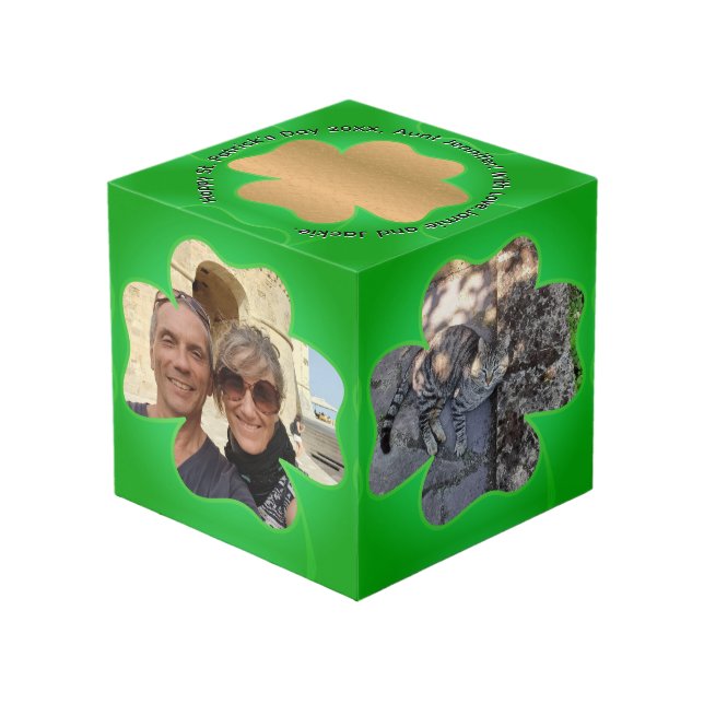 Cube Photo Cadre shamrock 5 photos (Angle devant)