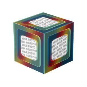 Cube Photo Carré en Carré Cadre coloré I + votre photo