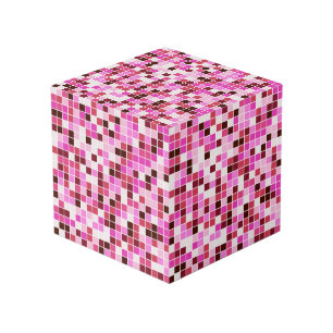 Cube Photo Carreaux de piscine, Carreaux de mosaïque rose, Mo