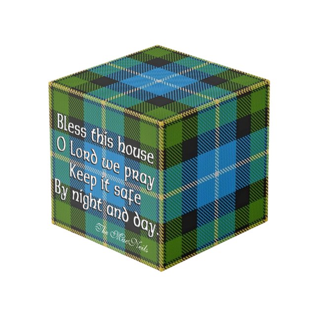 Cube Photo Clan MacNeil Tartan House Bénédiction (Angle devant)