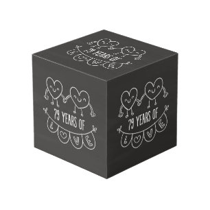 Cube Photo Coeurs de calèche-cadeaux du 79e anniversaire