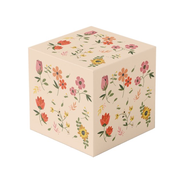 Cube Photo collection de fleurs (Angle devant)