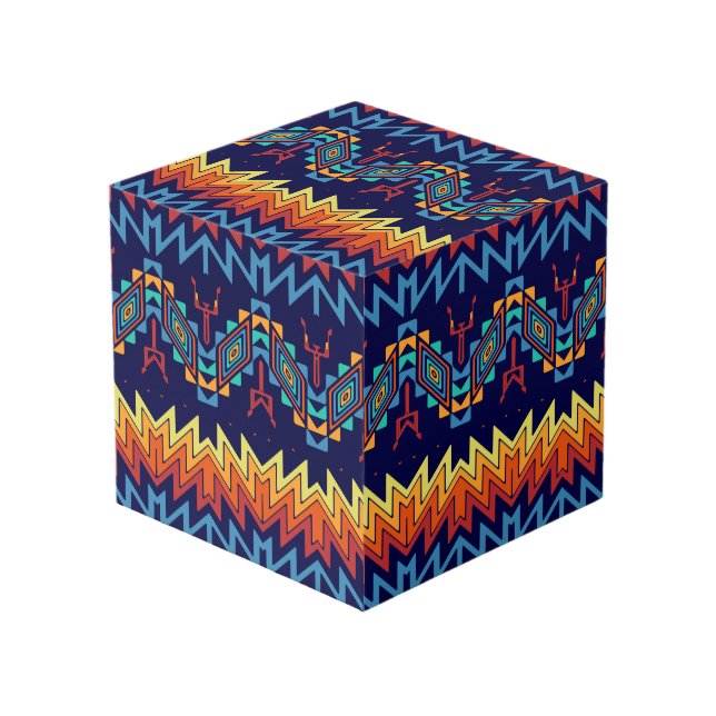 Cube Photo Conception tribale d'abrégé sur conception (Angle devant)