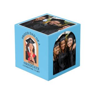 Cube Photo Custom Modern Arch Photo fière diplôme de père