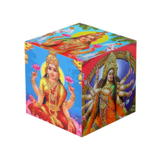 Cube Photo Déesses indoues Lakshmi Durga Saraswati Gayatri