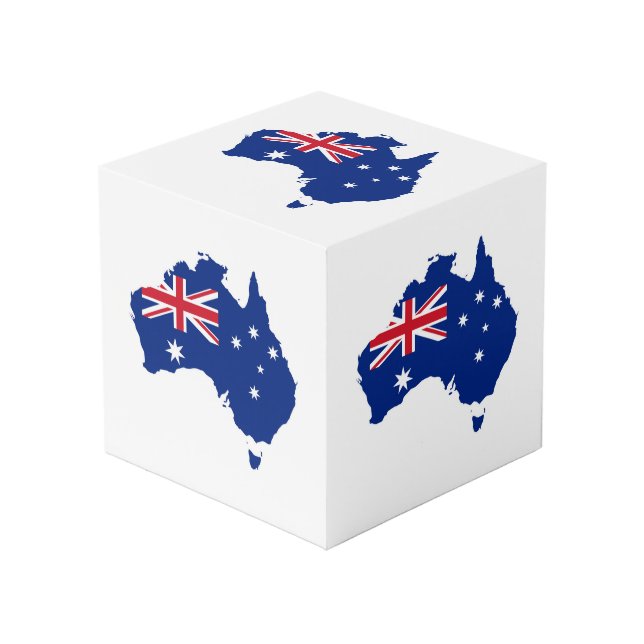Cube Photo Drapeau australien (Angle devant)