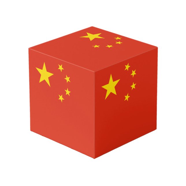 Cube Photo Drapeau chinois (Angle devant)