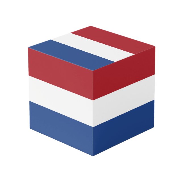 Cube Photo Drapeau des Pays-Bas (Angle devant)