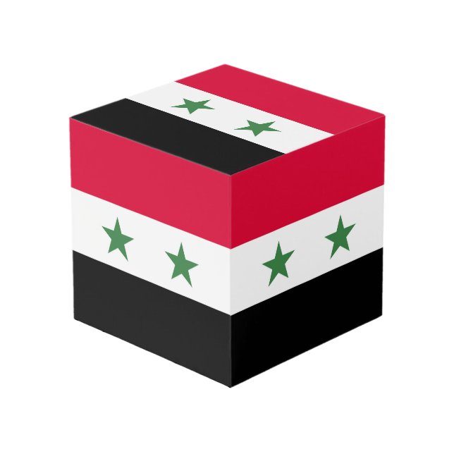 Cube Photo Drapeau syrien (Angle devant)