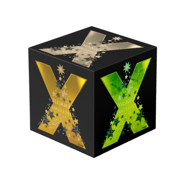 Cube Photo Elon"X" Merry Christmas Photo Cube" (Angle devant)