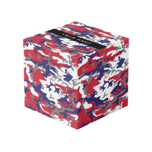 Cube Photo Fête de l'Indépendance Camouflage Votre nom Person