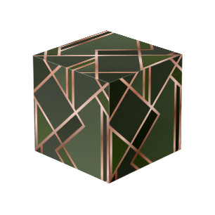 Cube Photo Green,teal,or, or,géometric,pattern,moderne,e