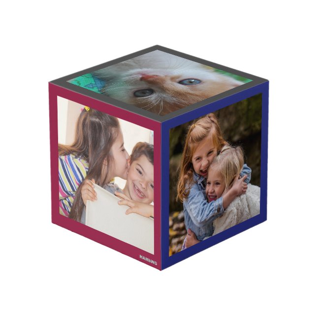 Cube photo - HAMbWG - Avec cadres colorés (Angle devant)