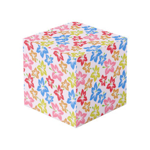 Cube Photo Hibiscus Coloré, Motif Des Fleurs