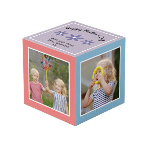Cube Photo Joyeuse Fête des Mères Personnalisé Multi Photo Pe