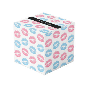 Cube Photo Lèvres Roses, Lèvres Bleues, Baiser, Votre Nom, Pe