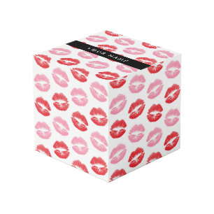 Cube Photo Lèvres Rouges, Lèvres Roses, Baiser, Votre Nom, Pe