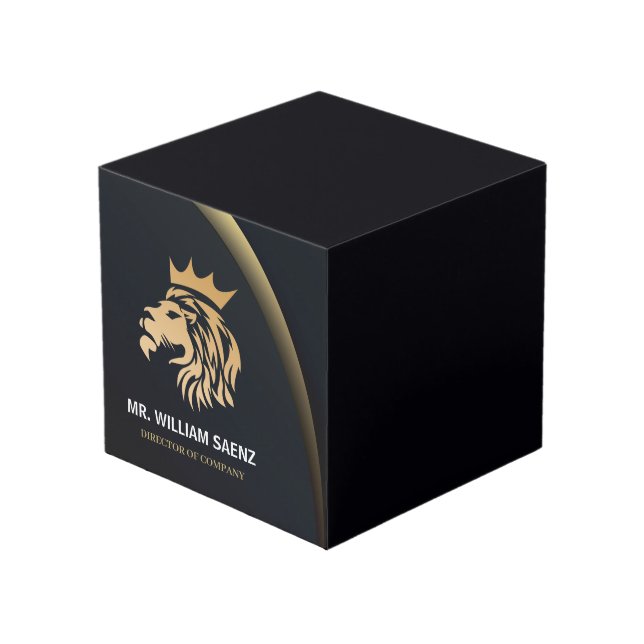 Cube Photo Logo Professionnel Élégant Lion (Angle devant)