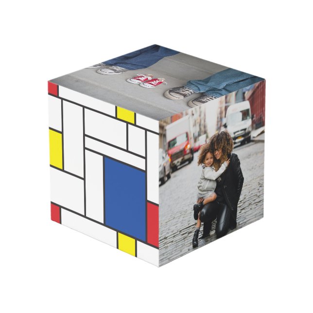 Cube Photo Mondrialist minimalist De Stijl Geo Photo Art Mode (Angle devant)