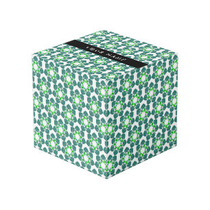 Cube Photo Motif feuille, Feuilles verts, votre nom