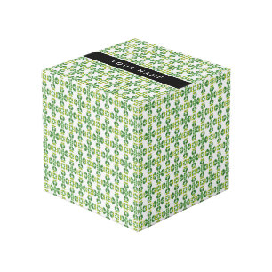 Cube Photo Motif feuille, Feuilles verts, votre nom