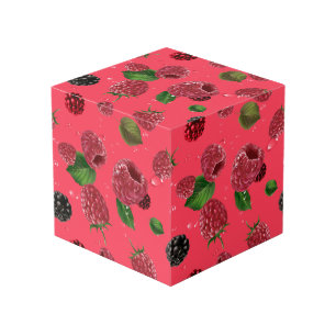 Cube Photo Motif framboise