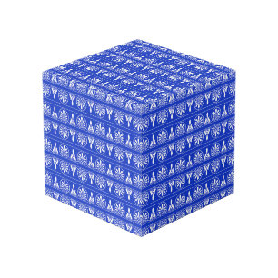 Cube Photo Motif méditerranéen grec Arabesque bleu