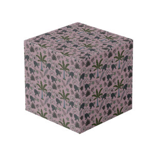 Cube Photo Motif sans couture Les animaux tropicaux sauts de