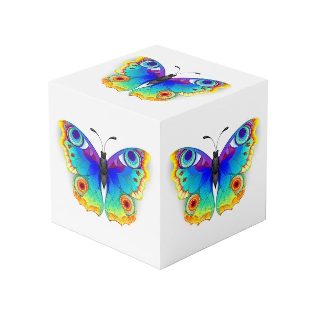 Cube Photo Oeil de paon arc-en-ciel (Angle devant)