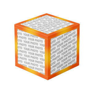 Cube Photo Pentes STRIPES - orange jaune + vos idées