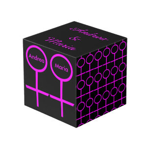 Cube photo personnalisée pour les amoureux lesbien