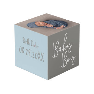 Cube Photo Photo de bébé en pouponnière date de naissance Ble