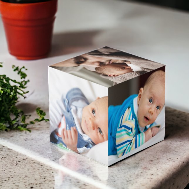 Cube Photo Photo personnalisée (Custom Personalized Photo Cube from Ricaso. Add your own 6 photographs. great gift idea)
