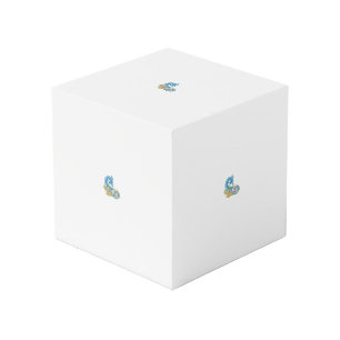 Cube Photo Point, Sherpa Blue, Design de sable doré