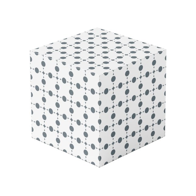 Cube Photo Points gris, motif à pois, points, pois (Angle devant)