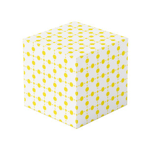 Cube Photo Pois Jaunes, Motif Polka Dot, Points, Pots