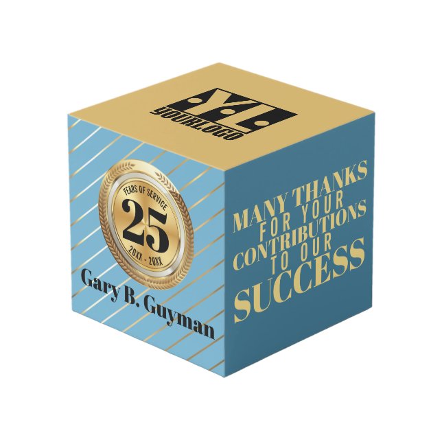 Cube Photo Prix universel d'anniversaire de l'employé (Angle devant)