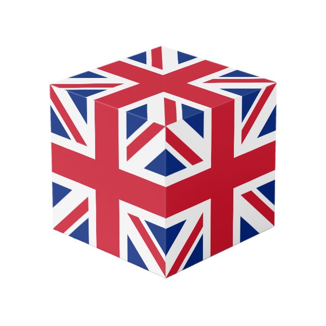 Cube Photo Royaume-Uni Union Jack Drapeau des colonies britan (Angle devant)
