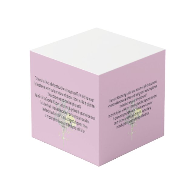 Cube Photo Scripture, Psalm 11, (Angle devant)