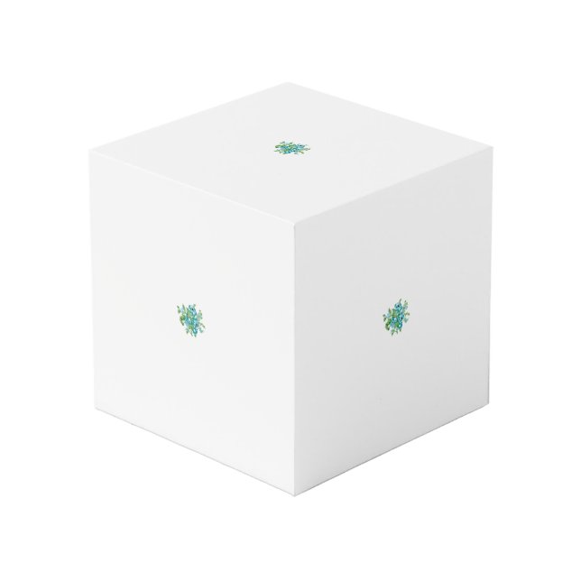 Cube Photo Style Décoratif, Crème Menthe, Bleu Fontaine, Turq (Angle devant)