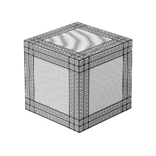 Cube Photo Symbole Keffiyeh de la Palestine Motif de résistan