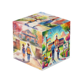 Cube Photo Titre : ** Un joyeux retour à l'école