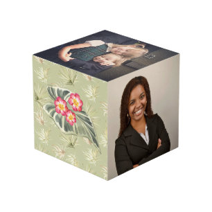 Cube Photo Tri-couleur pâle avec photos