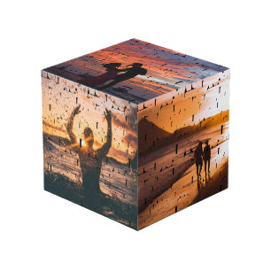 Cube Photo Typographie d'amour photo personnalisée