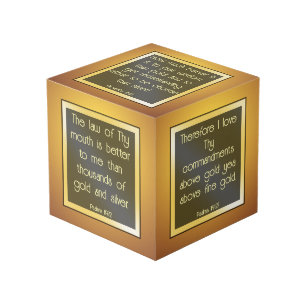 Cube Photo Versets bibliques sur l'or