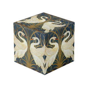 Cube Photo Walter Crane Vintage Cygne et Iris Art nouveau