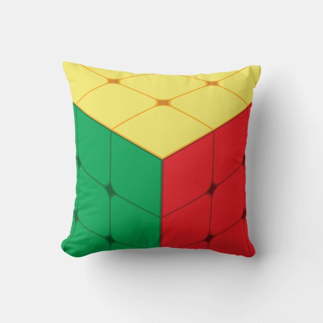 Cube Puzzle Game  Throw Pillow (Front)