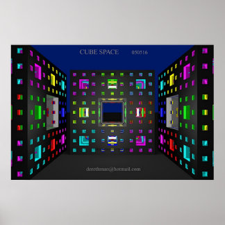 Cube Space (print) Poster